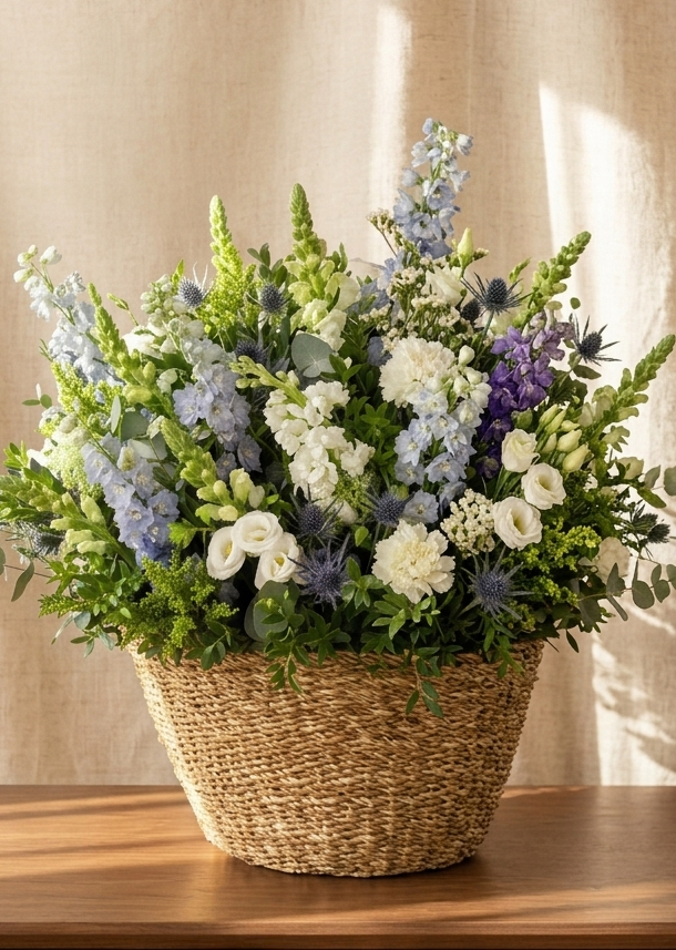 CESTO L FLORES DE TEMPORADA